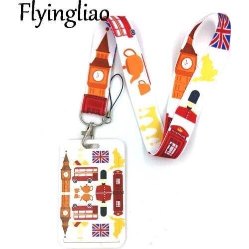 British Bus Vintage Credit Card ID Holder Bag Student Women Travel Bank Bus Business Card Cover Badge Accessories Gifts