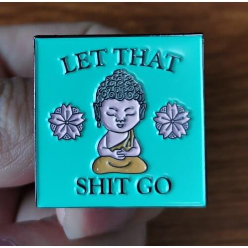 Zen Buddha Funny Brooch