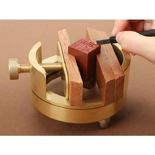 1pc Brass Seal Bed Carved Bed CARVING FIX MOLD TOOL