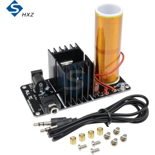 15W Mini Music Tesla Coil Plasma Speaker Finished Electronic Field Music Wireless Transmission DC 15-24V Module Board