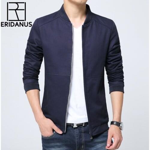2016 New Arrival Autumn Mens Solid Jackets Male Fashion Slim Fit Baseball Collar Jacket Men Casual Overcoat M-4XL M385