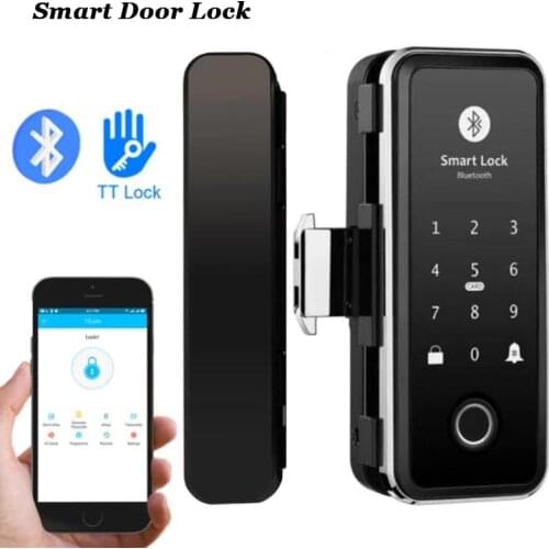 Bluetooth Door Lock Wifi Electronic Door Lock TTLOCK Digital Fingerprint Lock One Time Code Sliding Glass Lock SwinG Wooden Door