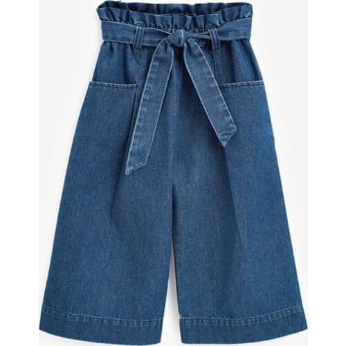 Girls' Wide-Leg Pants Spring and Autumn New Korean Style Western Style Childrens Pants Autumn Trousers Wide Leg Jeans 2021 30