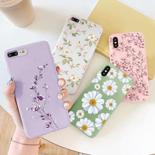 For Samsung Galaxy A12 A32 A22 M12 A10 A02S A21S A31 A20e Case Soft TPU Flowers Fundas For Samsung A 32 A 12 Little Daisy Cover