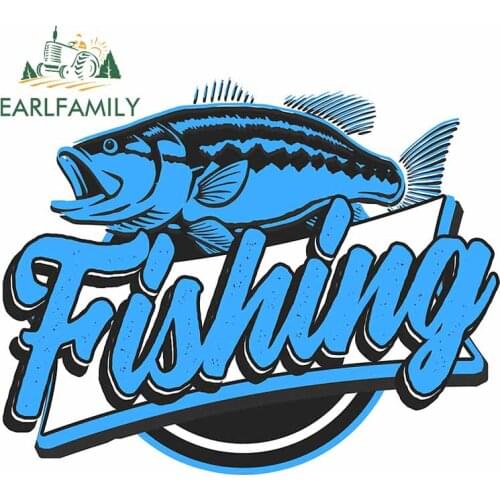 EARLFAMILY 13cm x 10.7cm For Fishing Car Repair Sticker Graffiti Decal Waterproof Car Door Protector Occlusion Scratch Decor
