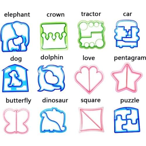 DIY Baking Mold Cake Dinosaur Star Car Animal Shapes for Kids Bento Lunch Sandwich Cutter Mold Toast Cookie Bread Presses Set