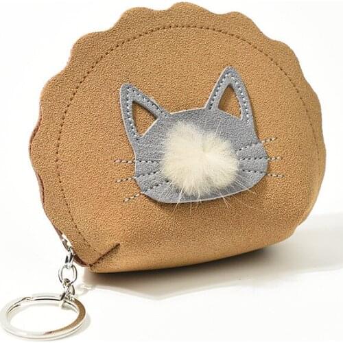 Frosted Leather Coin Purse Women Mini Change Purses Kids Coin Pocket mini Wallets Key Chain Holder Zipper Pouch New