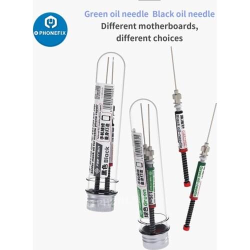 Solder Mask Oil Micro Control Green Black UV Solder Flux Oil Needle for Cell Phone Motherboard PCB Maintenance Soldering Repair