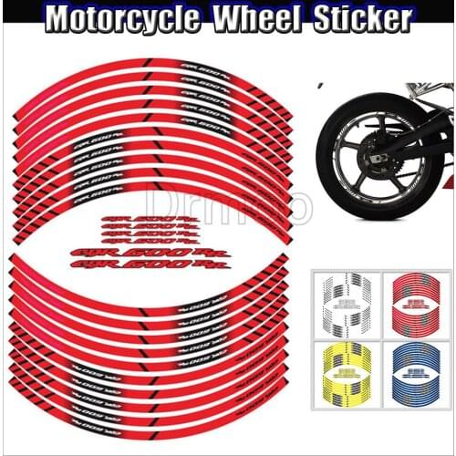Motorcycle High Quality 17 Inch Wheel Decal Reflective Laminated Waterproof Tape Stickers For Honda CBR600RR CBR 600RR
