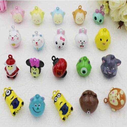 Cartoon pet puppy dog pet products copper bell pet collar accessories pet bells 50pcs
