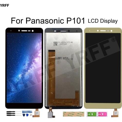 New Phone LCD Screens For Panasonic P101 LCD Display Touch Screen Digitizer Assembly Panel Sensor Phone Repair Sets Tested