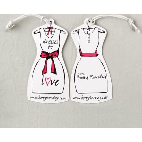 Wholesale Cute Custom Logo Eco-Friendly Kraft Paper China Hang Tag with Silk Screen Printed