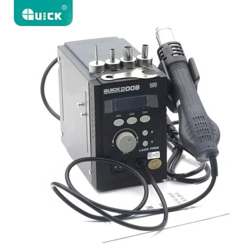 Original QUICK 2008 ESD digital display heat gun Welding blower gun 220V 120L/min 100 to 500 degree