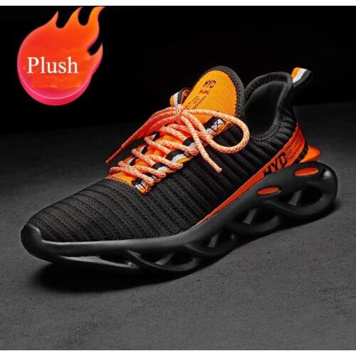 Plush Warm Men Winter Shoes Blade Light Running Shoes For Men Outdoor Walking Shoes Free Athletic Trainers Boy Shoes Big Size48