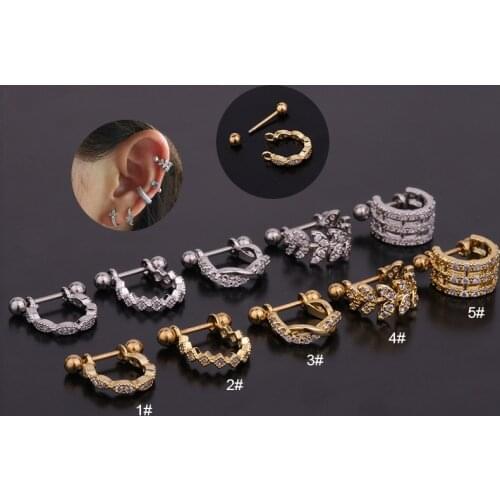 1Piece U-shaped Piercing Stud Earrings for Women 2020 Trend Jewelry Christmas Statement Cuff Women Stud Earring Rings