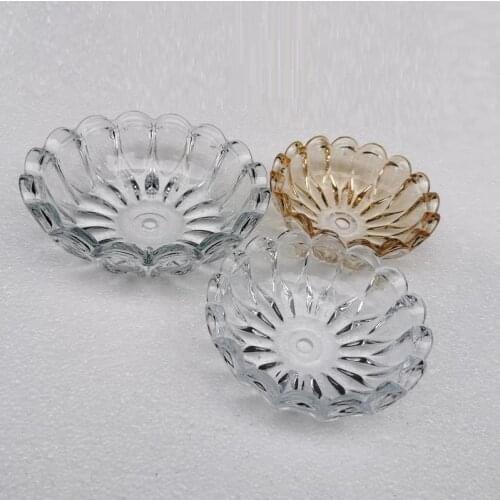 D160mm/200mm European style feather glass bowl with 12mm central hole chandelier decorative disc. tray lighting accessories