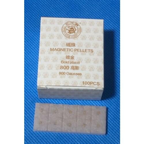 Yunlong 800 Gauss high quality magnetic auricle paste golden plated magnetic plellets 100pcs ear press seeds