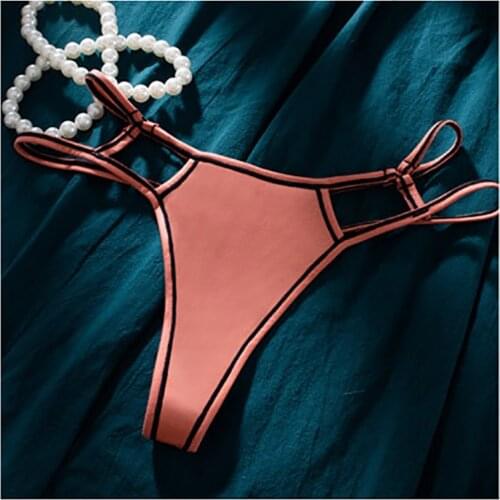 Womens Underwear Sexy Wmens t-shaped Pants Girl ice Silk seamless bandage Comfortable cotton crotch T-shaped underwear