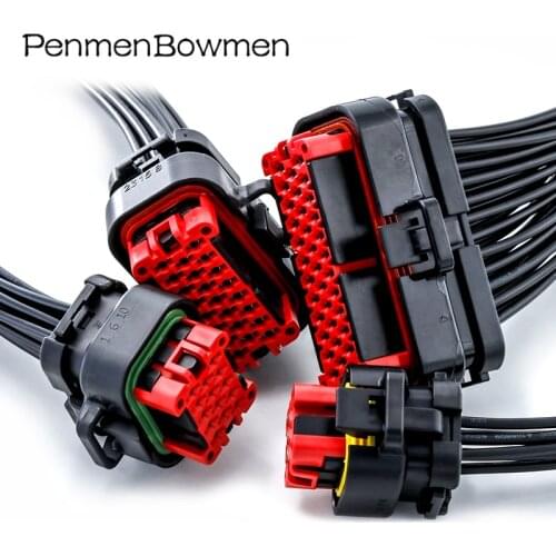 1Set Tyco AMP 8/14/23/35 Pin Way Waterproof Automotive ECU Connector EPEC 2024 PCB Plug Socket With 15CM Cable 776164-1 770680-1