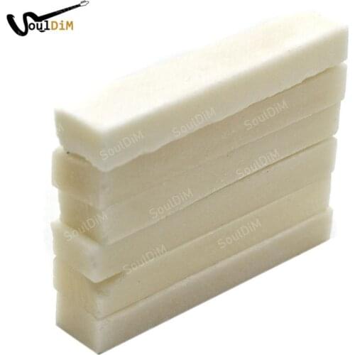 10pcs Guitar Bass Real Blank Bone Nut for LP Folk Classical Guitar Electric Acoustic Guitar Bass Ukulele Guitar Accessories