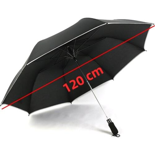 120cm Super Big Umbrella Lace 2 Folding Golf Umbrella Fully Automatic Fold Hand Open Advertising Sunny and Rainy Umbrella