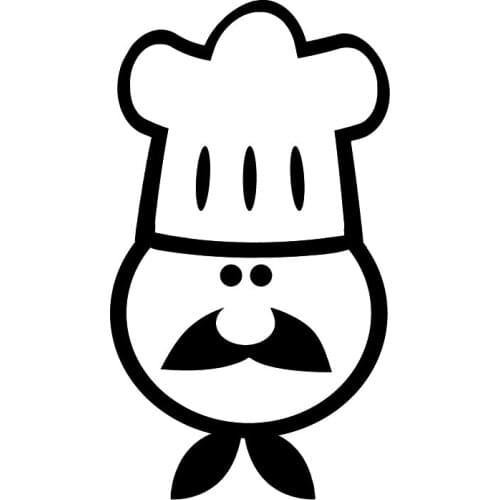 17*9.5cm Chef with moustache Car Stickers Funny Personality Stickers Motorcycle SUVs Bumper Laptop Car Styling