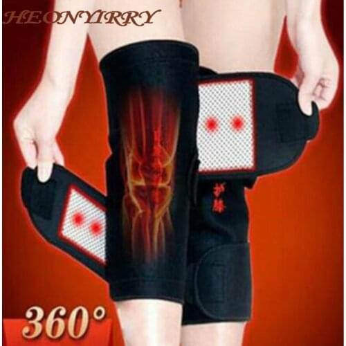 2 Pairs Tourmaline Self-heating Kneepad Magnetic Therapy Knee Support Tourmaline Knee Brace Belt Knee Massager Pad Knee Sleeve