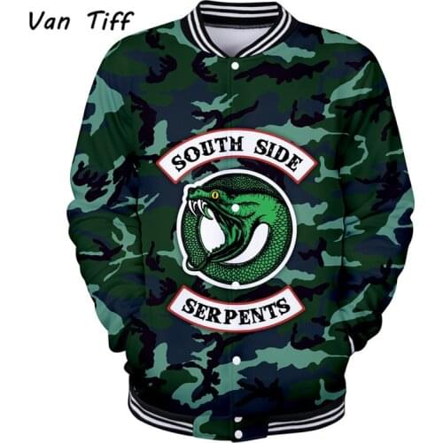 3D printed Hoodie South Side Serpents Riverdale Hoodie Sweatshirts T shirt Suit Cosplay Costume Baseball Jackets Girls Men Boys