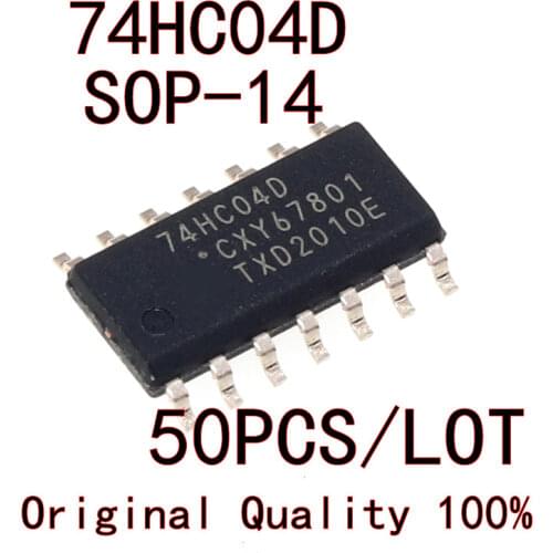 50PCS/LOT New 74HC04D SN74HC04D SOP-14 Logic Chip Non-gate CMOS