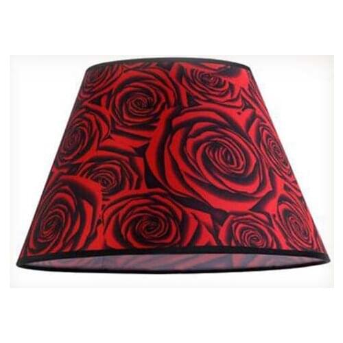 E27 Art Deco lampshade for table lamp Lovely Red rose Lamp shade morden lamp cover for bedroom home Garden Decoration lampshades