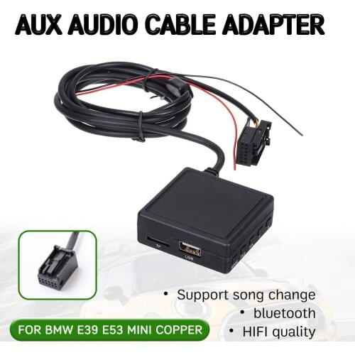 Bluetooth Aux Receiver Cable Adapter with USB,microphone Hands-free for BMW E85 E86 Z4 2003-2008 for BMW E83 X3 for MINI COOPER