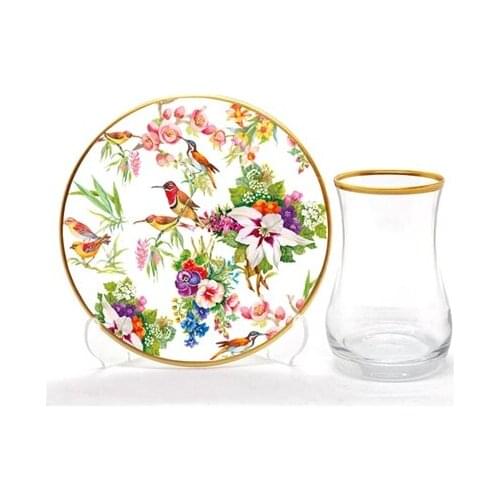 Drop Tea Set 12 pieces Bird Garden