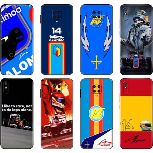 Black tpu Case For Xiaomi Redmi 7A 8 8A 9 9A 9C Case Redmi Note 8T 8 Pro T Note 9 9S 9 Pro Case Fernando Alonso