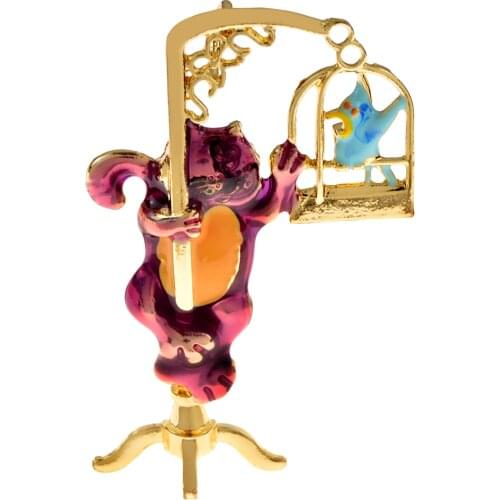 CINDY XIANG Lovely Cute Cat Brooches for Women Kids Gifts Fashion Enamel Animal Brooch Pins Bag Hat Party Jewelry Accessories