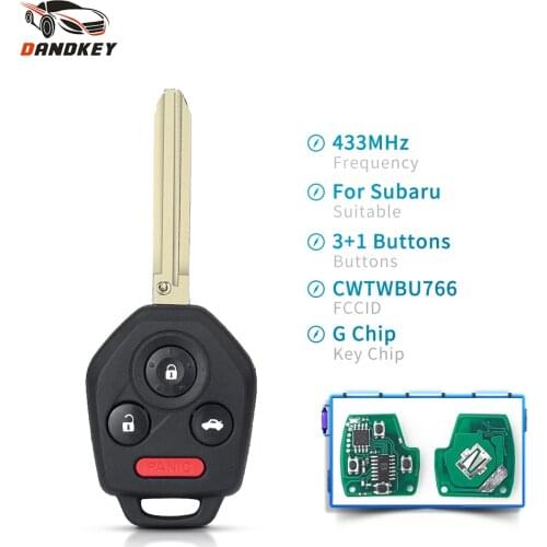 Dandkey For Subaru WRX STI Forester Impreza XV Crosstrek 2013 2014 2015 2016 2017 2018 433MHz G CHIP Remote Car Key CWTWBU766