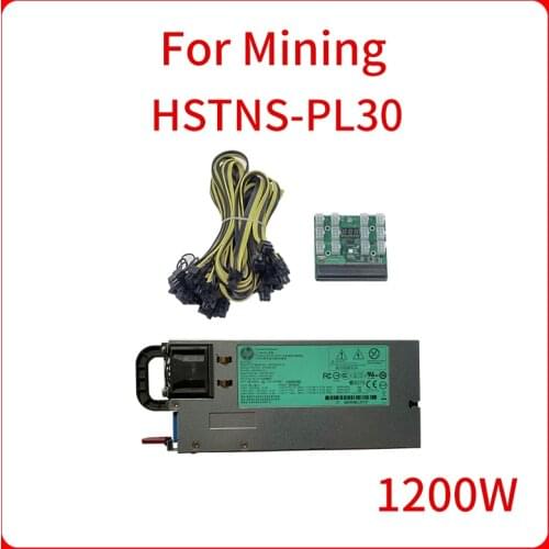 HSTNS-PL30 643933-001 660185-001 656364-B21 643956-201 1200W Power Supply PUS For Graphics card Mining 6 Pin to 6 PIN+2 pin