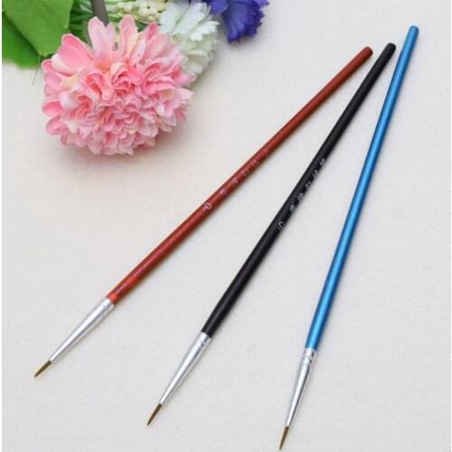 10Pcs Nylon Hair Brush Hook Line Pen Artist Watercolor Acrylic Painting Drawing