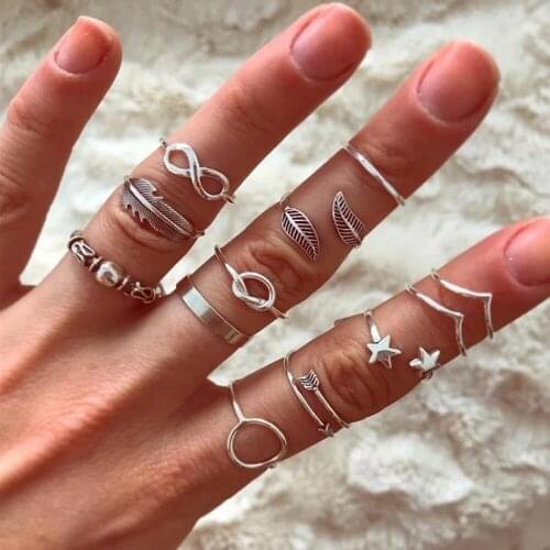 Matching Rings Set for Women Anillo Bagues Bohemian Jewelry Teen Girls Sieraden Accesorios Mujer Fashion 2021 Bijoux Lgbt Gift