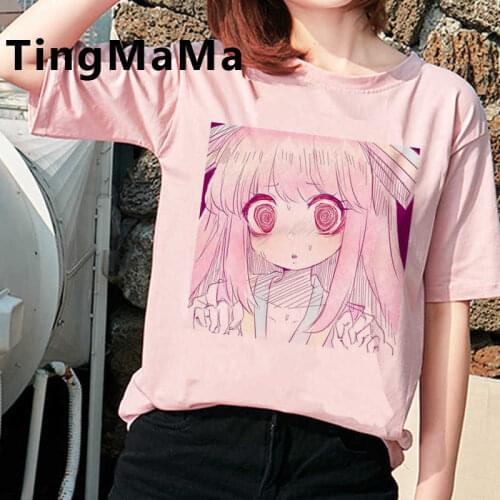 Japanese Anime Harajuku E-girls Punk tshirt women grunge plus size harajuku kawaii casual tumblr t shirt tumblr