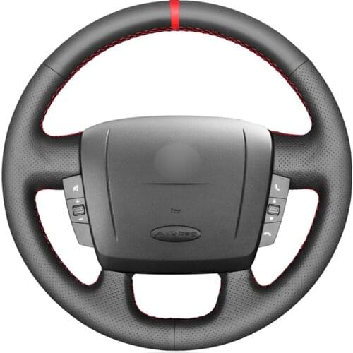 Red Marker PU Leather Car Steering Wheel Cover for Fiat Ducato 2006-2019 Ram ProMaster (Cargo) (Cab Chassis) (Window) 2017-2020
