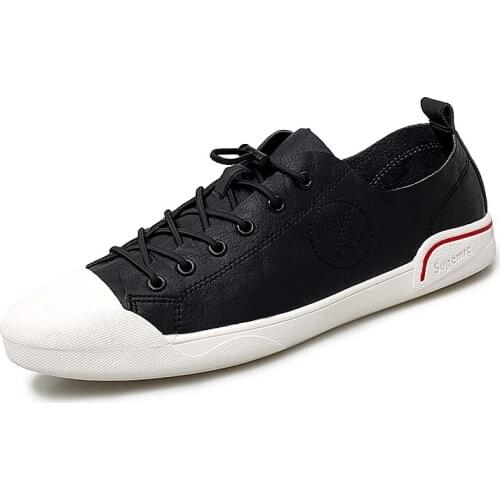 Fashion Lace Up Flats Mens CasualShoes Black White Sneakers for Men Zapatillas Hombre Breathable Walking Oxfords Men Slippers