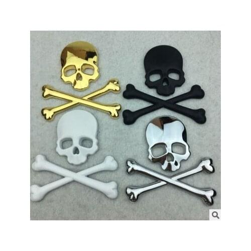 Fit for Metal Skull car sticker 3D 3D car sticker ghost car sticker 3D car metal side sticker tail sticker