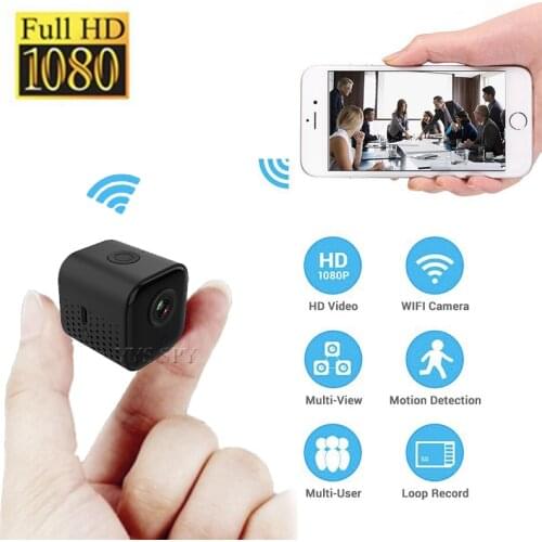 Mini Wifi Camera 1080P HD Surveillance IP Cam Night Vision Motion Detect Phone Remote Monitor Camcorder Support Hidden TF Card