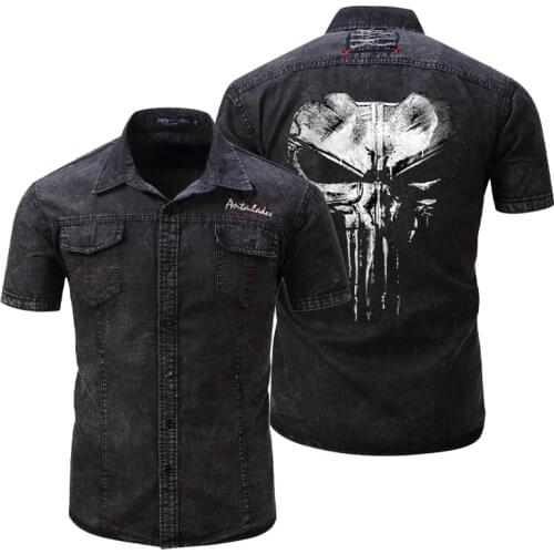 Mens Denim Jacket Customized Logo Printed Skull Tops Unisex Slim Fit Extra Size Couple Hip Hop Casual Outerwear Coat Dropship