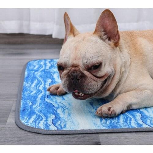 Washable Breathable Cool Blanket Pet Cooling Mat Dog Cat Summer Ice Pad Cold Silk Cushion Dog Accessories #J