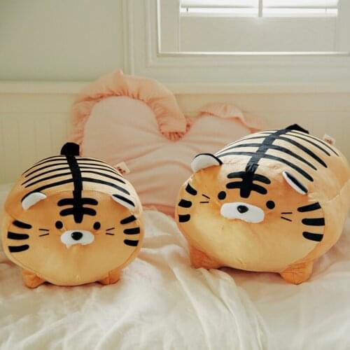 Super soft animal tiger plush cushion super warm zebraback cushion as office nap pillows or kids gifts stuffed sleeping pillows