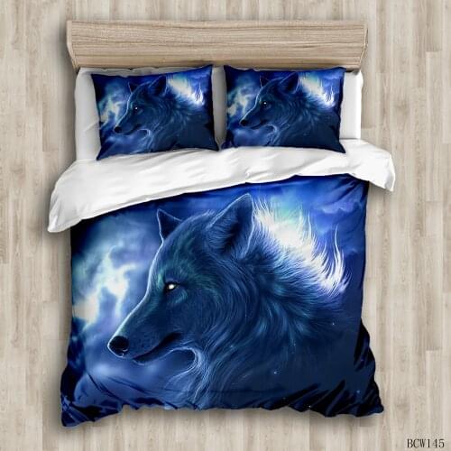 Animal Duvet Cover Sets The night wolves custom Bed Linens Bedding Sets with Pillowcase king Size Bedclothes Comforter Covers