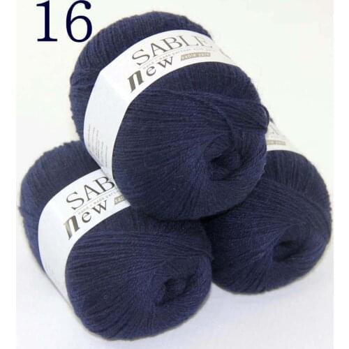 Sale Super Soft Pure 3X50gr Sable Cashmere Wrap Shawls Hand Knitting Wool Crochet yarn Navy 243-16-3