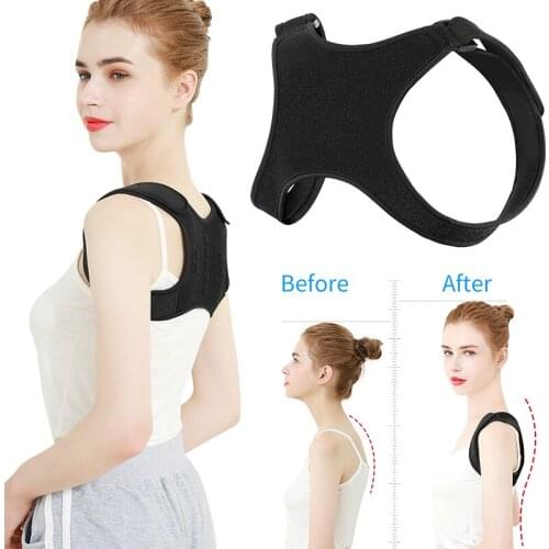 Adjustable Clavicle Posture Corrector Upper Back Brace Shoulder Lumbar Support Belt