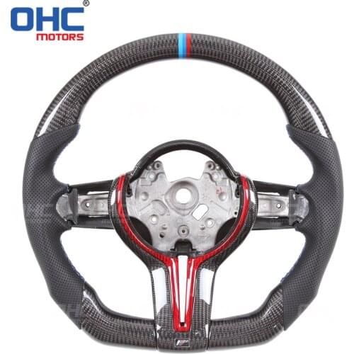 100% Real Carbon Fiber Steering Wheel compatible for F20 F22,F23 & F45 F30,F31 F32,F33,F36 F87 M2,F80 M3,F82 F83 M1 M2 M3 M4